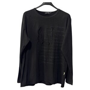 Armani Jeans AJ Black Long Sleeve T Shirt Mens Casual Top XXL